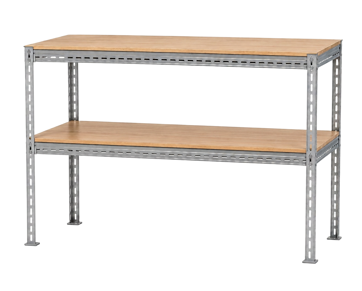 Mesa de trabalho — com prateleira